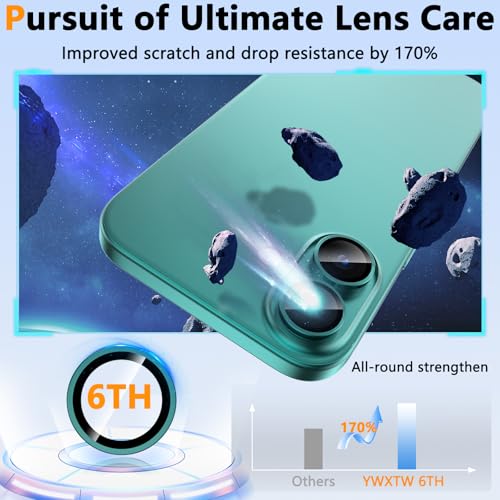 Image of Lensarmor Compatible With Teal Iphone 16 /16 Plus Camera Lens Protector - 9H Hardness, Premium Iphone 16 Lens Protector, Does Not Affect Flash Shots - Camera Protector Iphone 16