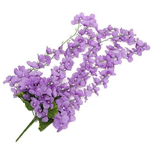 SPHINX Imported Artificial Silk Flower Violet Hanging Garland Wedding Party Decor