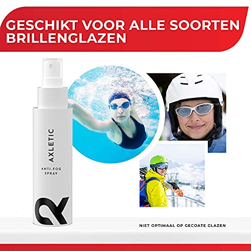 AXLETIC Anti-Fog - Anti Condensation Spray Glasses I Natural Glasses Cleaner - Fast Glasses Cleaner Spray for Swimming Goggles, Ski and Mask - Against Fogged Glasses - Anti Condensation Wipes Alternative, 100ml - Image 4