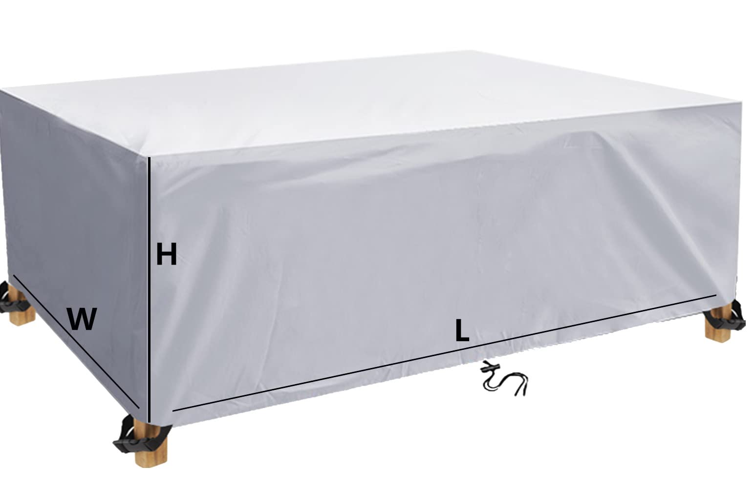 Housse Salon De Jardin 160X120X100Cm Exterieur Bache Table De