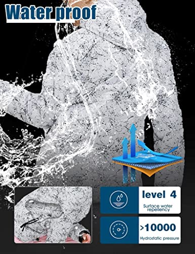 Riuiyele Fashion Women's High Waterproof Windproof Snowboard Colorful Printed Ski Jacket And Pants (Style1,L) #TOP3