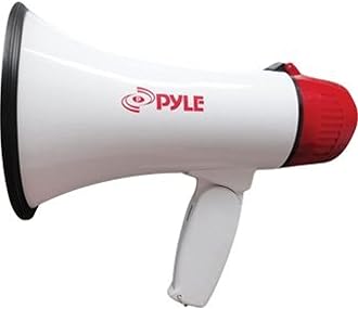 Pyle Compact and Portable 20-Watt Megaphone Speaker with Microphone Cheerleading, Police, Football, and More - Green