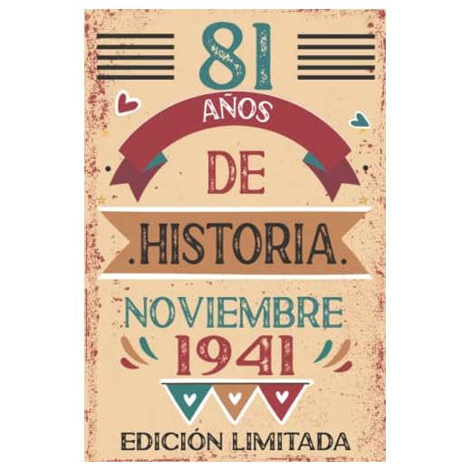 81 Años De Historia Noviembre 1941: Libro de visitas, cuaderno, 110 páginas de felicitaciones, idea de regalo, regalo Para la esposa, novia, mujer, La madre