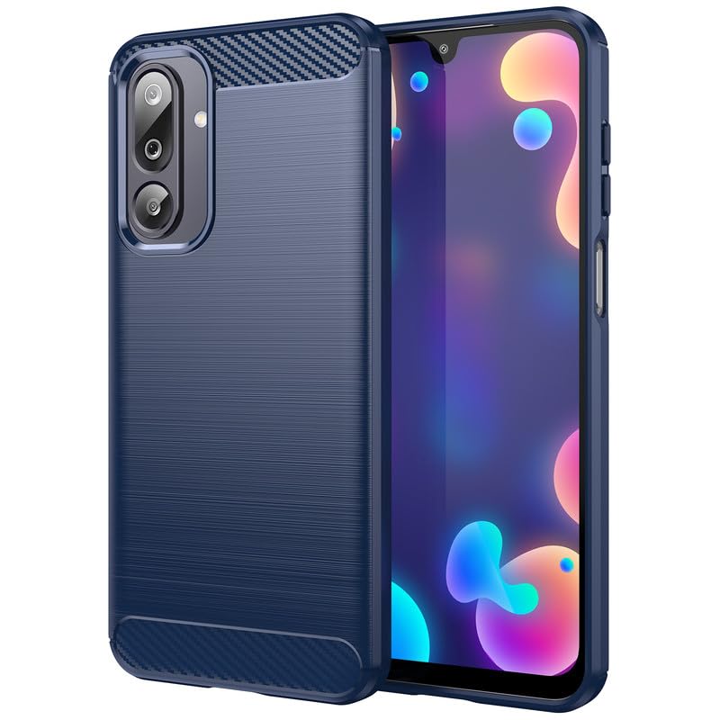 Image of Hybrid Carbon Fiber Back Case for Samsung Galaxy M36 5G / F36 5G (Blue)