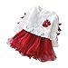 K-youth® Bebé niñas niños Manga Larga Vestido Ropa Bebe niña recién Nacido Conjunto de Ropa (0-6 Meses, Rojo)