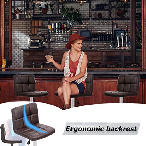 Bestoffice Counter Height Bar Stools Set Of 2 Bar Chairs Counter Height Adjustable Swivel Stool With Back Pu Leather Kitchen Counter Stools Dining Chairs Home Bar #TOP3