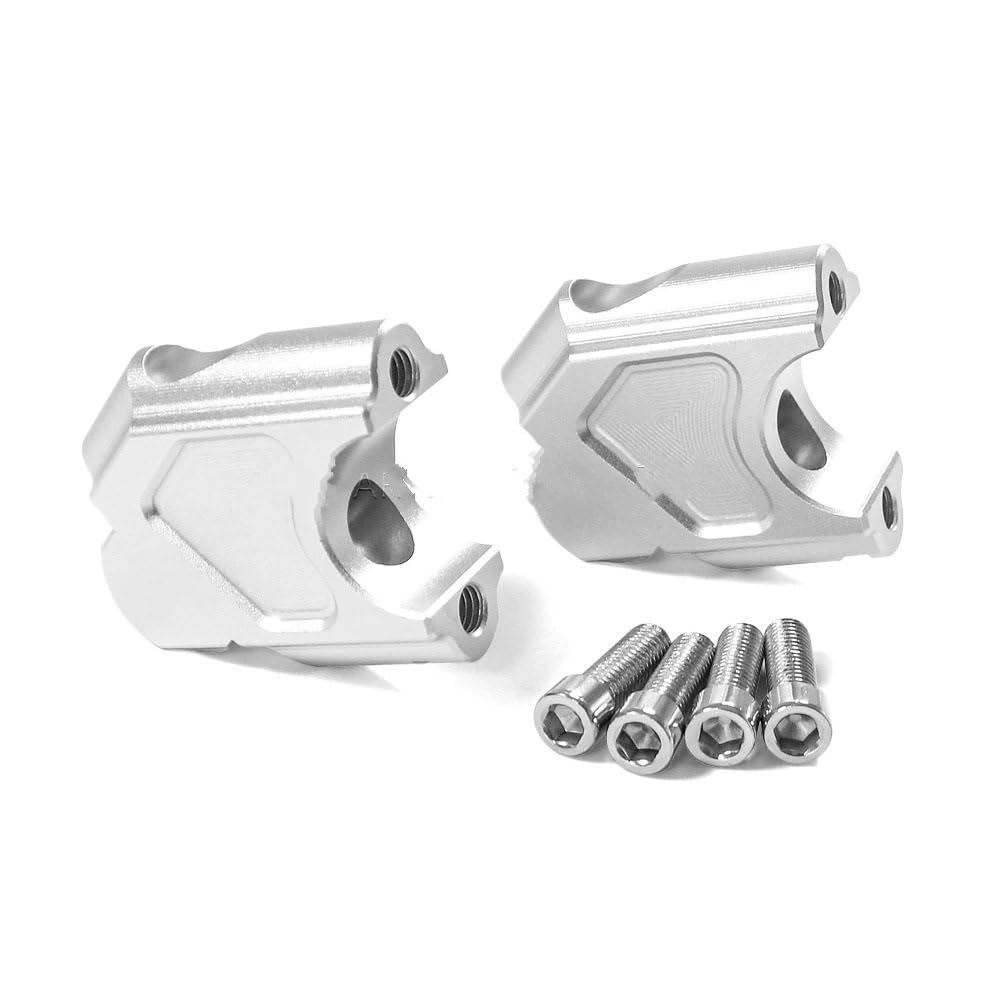Mostek kierownicy motocykla Pasuje do BMW F800GS F800GT F 800 GS ADV GT kierownica motocykla Riser uchwyt zaciskowy przedłużyć uchwyt do podnoszenia(Silver-No logo)