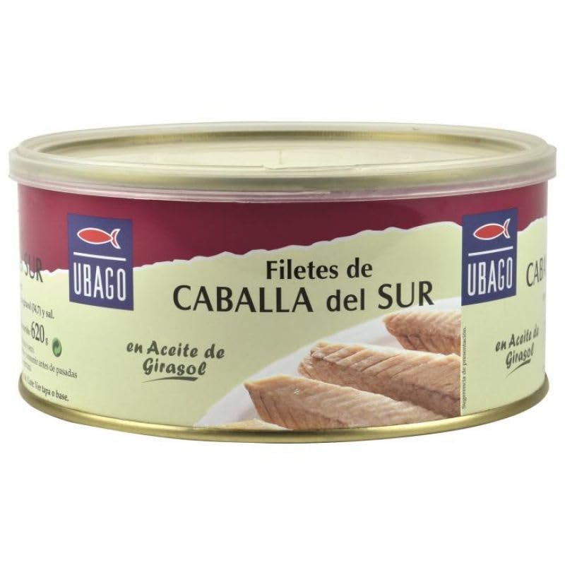 Mackerel Fillets in Sunflower Oil 950g Ubago (Drained Weight 620g) – Premium Canned Fish