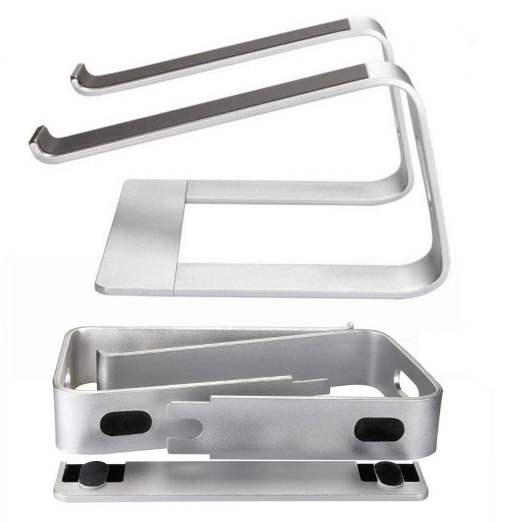 Supporto per Laptop, Supporto per Laptop Portatile con Raffreddamento ventilato Staccabile Riser ergonomico per Computer in Alluminio Adatto per Laptop da 10-17 Pollici-Argento