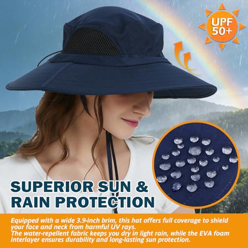 image for EINSKEY Wide Brim Sun Hat, UPF 50+ UV Protection Waterproof Packable B