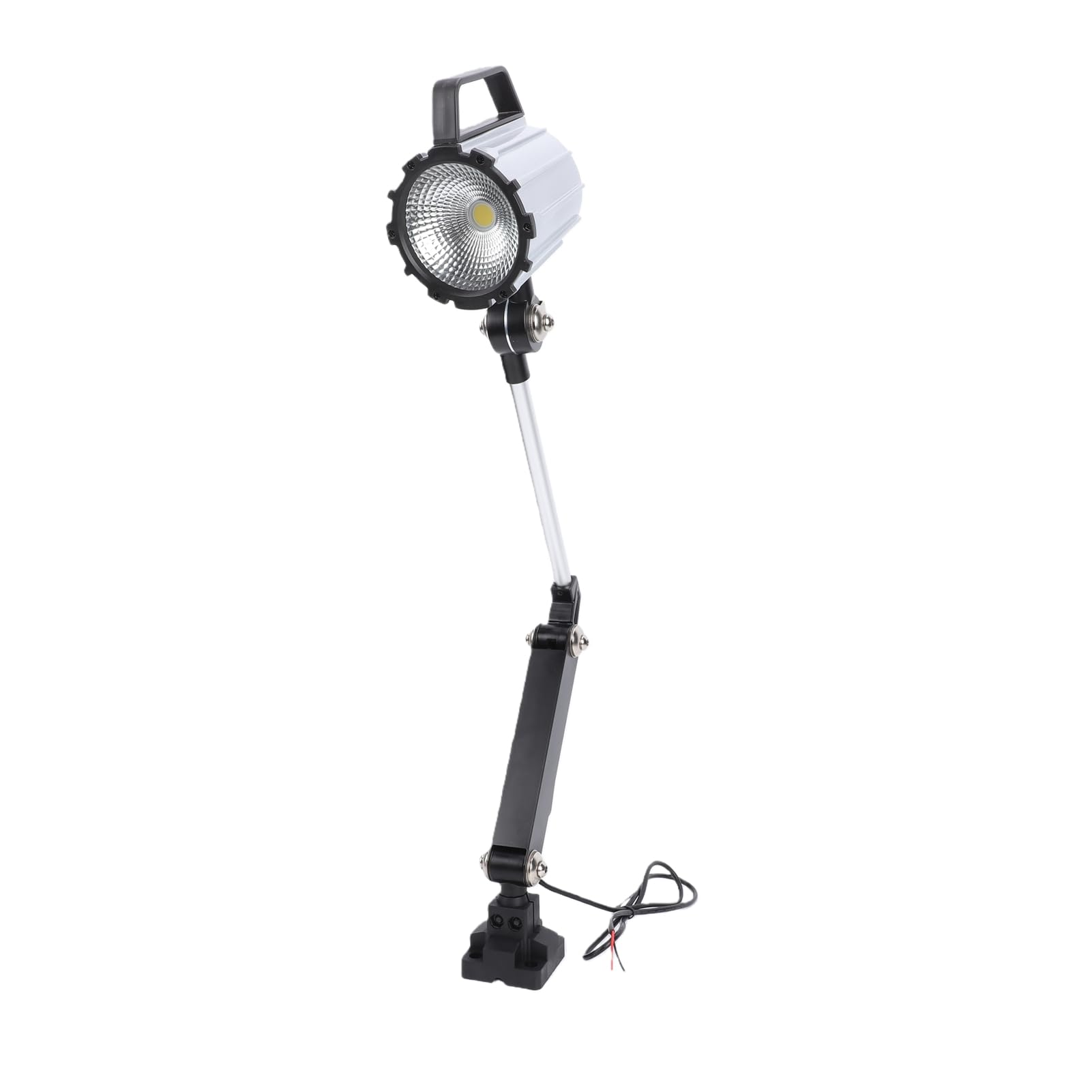 YWBL-WH Luz de Torno de Madera, Aleación de Aluminio, Luz de Máquina LED Articulada de 24 W con Cabezal Ajustable 360 ​​para Tornos CNC y Fresadoras
