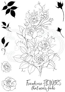 Pink Ink Designs Rambling Rose-Clear Stamp Set, A5