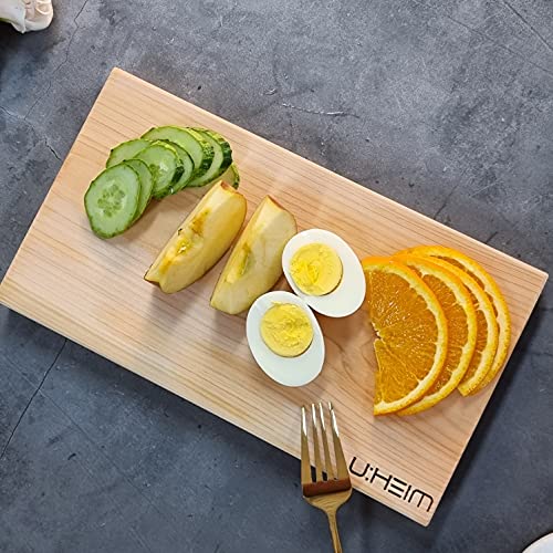 Uheim Premium One-Piece Cypress Hinoki Solid Wood Cutting Board, Korean Cutting Board For Kitchen, Chef. Wooden Kitchen Double Chopping, Cutting, Serving Board. Large, Middle, Small 3 Size (Small) #TOP1