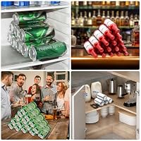mizikuu 3 Stück Flaschenhalter Kühlschrank, Silikon Flaschenrega Faltbare Flaschenregal Bier Halter Platzsparendes Flaschenablage Stapelhilfe für Getränke, Wein, Bier, Soda, Mineralwasser, Schwarz – Ansicht 6
