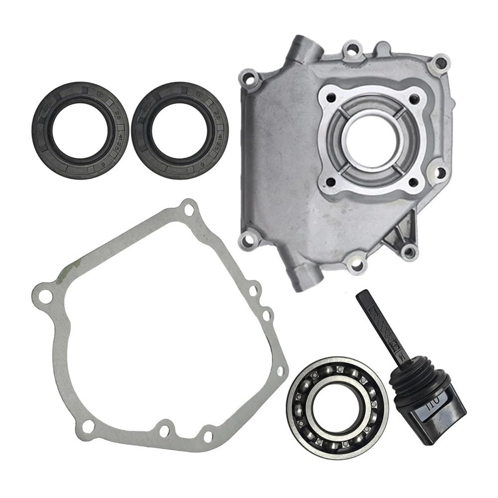 Junta Protectora de cárter Compatible con GX160 GX200 5.5HP 6.5HP, cojinete de manivela, Varilla de Nivel de Sello de Aceite, Pieza de Motor de cortacésped