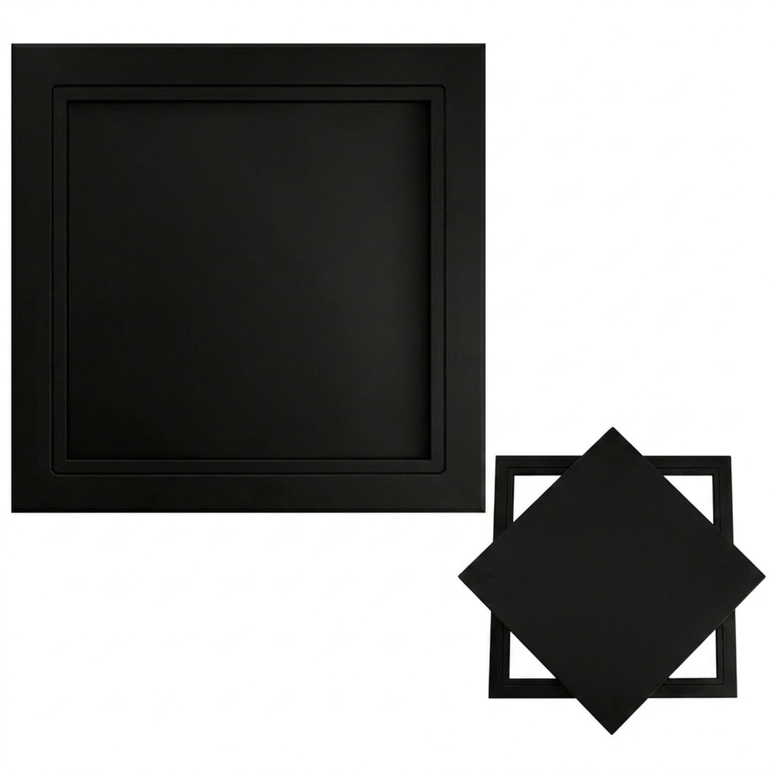 Aluminium Access Panel for Ceiling 600x600mm, Lift-Out Inspection Hatch, Flush Fit Maintenance Door, Ready-to-Install Aluminium Hatch, No Painting Needed(Black,40x40cm)