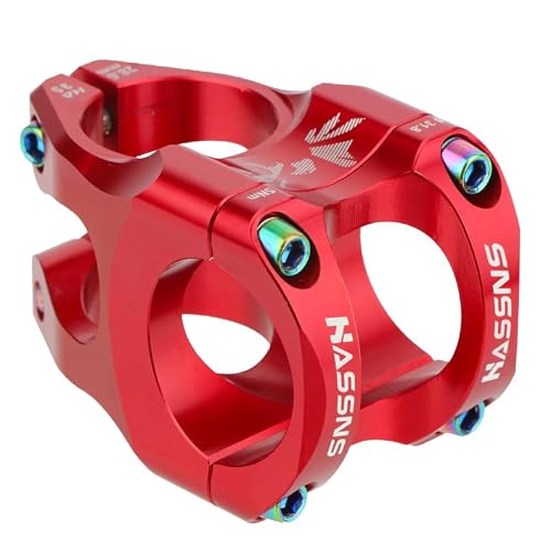 JIASHUNHE Bike Stem MTB Power Stem Road Bike Mountain Bicycle Bridge Short 35mm Rod Handlebar Table Adjustable Riser 31 8 Cycling(HA35 Red)