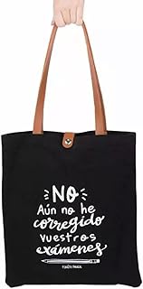 Pedrita Parker Tote bag, Bolsa de tela diseñada para Profesores con asas de polipiel resistentes y bolsillos interiores, m...