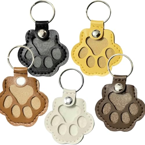 ZIOYANE Paquete de 5 llaveros de cuero personalizados para