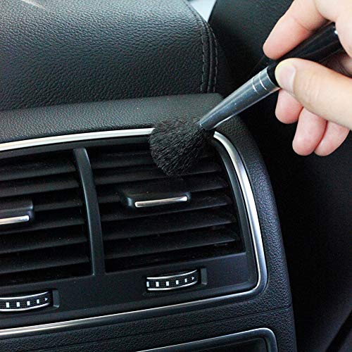 Small Nylon Anti Static Brushes, Portable Size Plastic Handle Brush Kit For Cleaning Computer Keyboard Car Lab (Black, 8 Pack) #TOP3