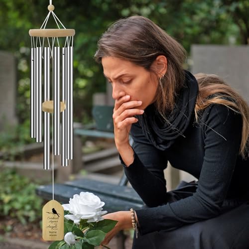 Image of ASTARIN Personalized Wind Chimes Outdoor Large Deep Tone,Large Customized WindChimes for Outside Tuned Relaxing Soothing Low Bass,Memorial Wind Chimes Sympathy for Mom Dad