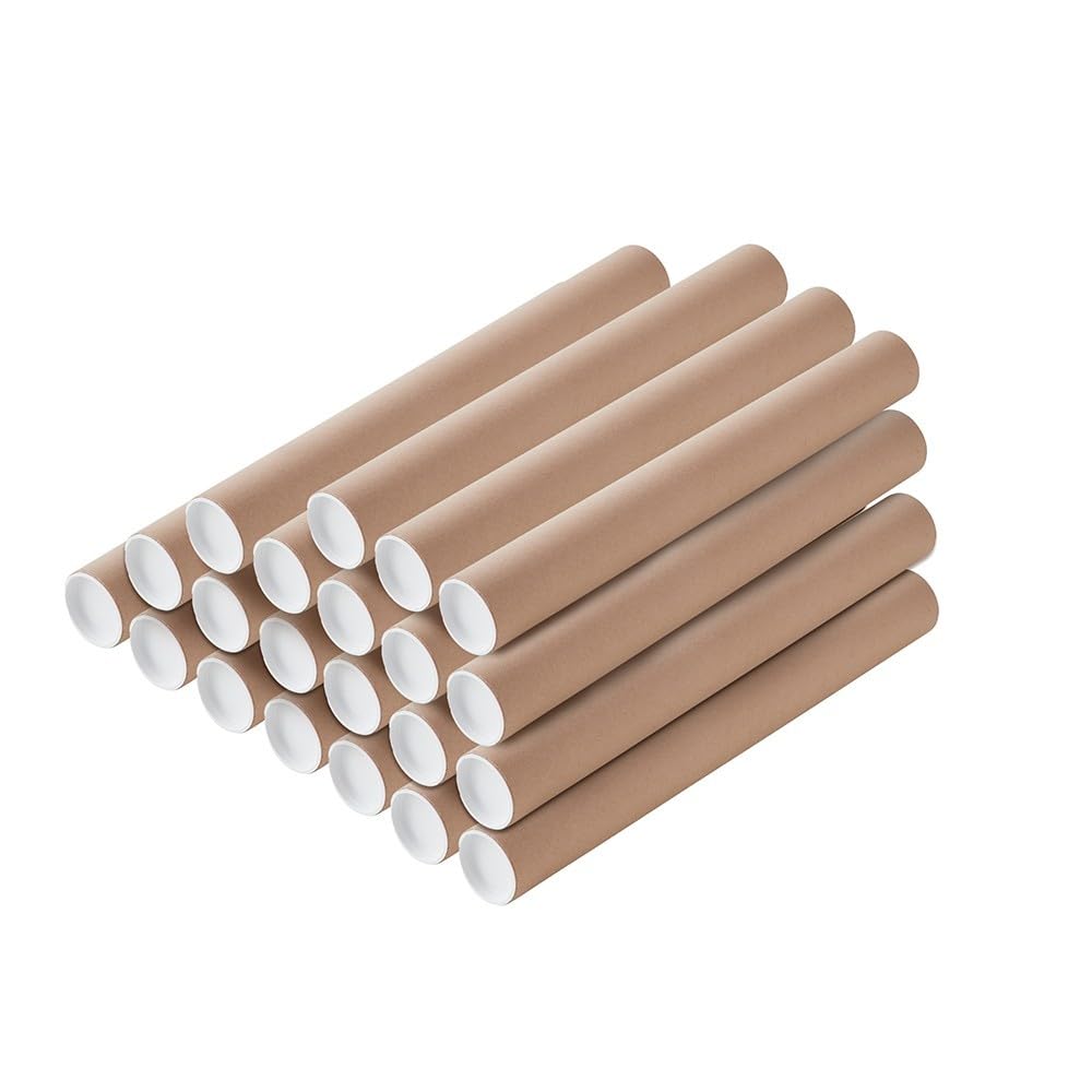 Pack and Move – Lote de 20 tubos para envío y embalaje – 10 x 100 cm – Para póster y póster – Con tapa