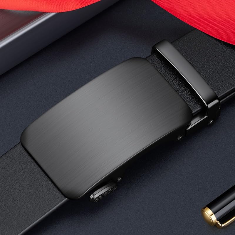 Men's Leather Belt Leather Automatic Buckle Cowhide Belt Without Interlayer Business Belt3