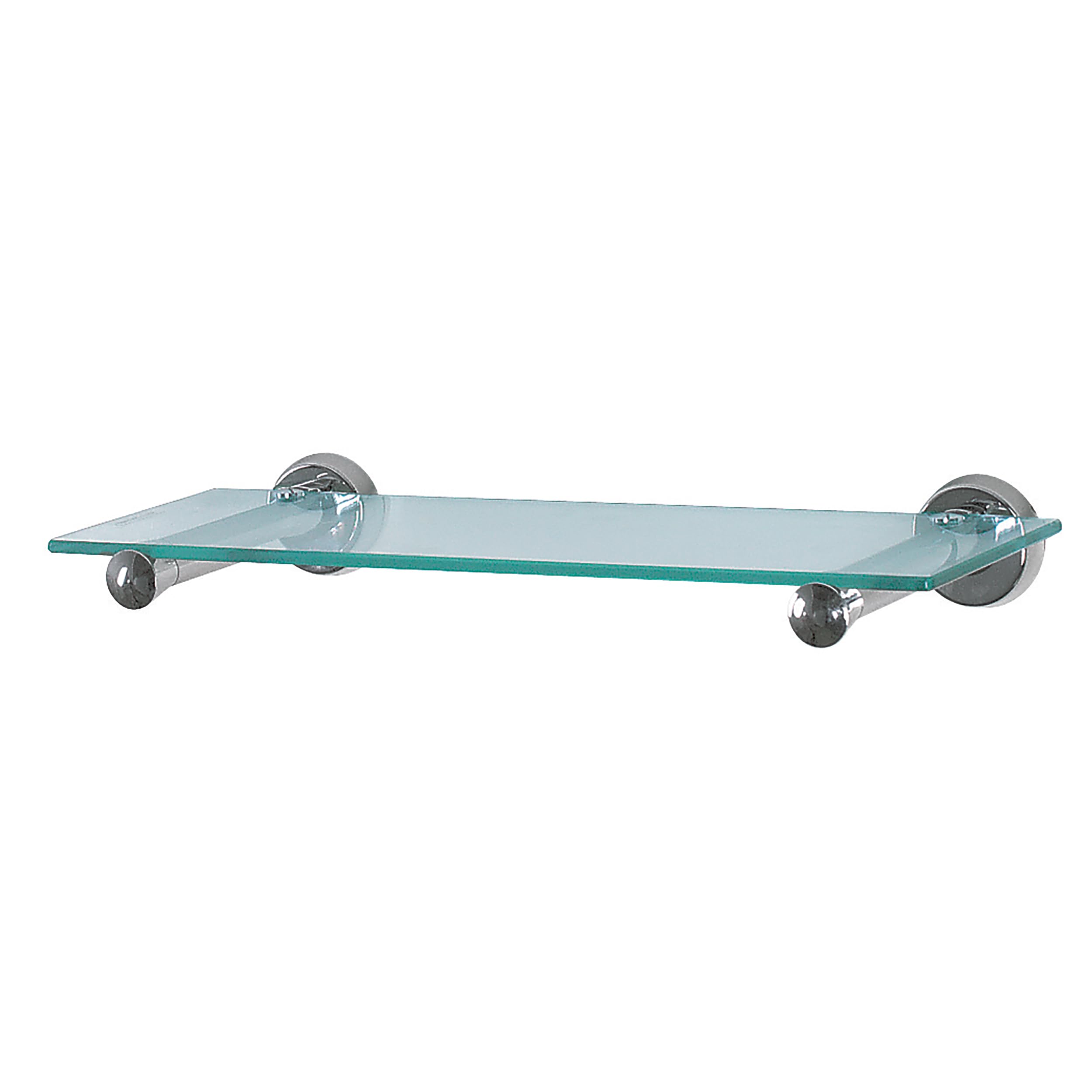 Spirella Sydney Wall Glass Shelf for Bathroom 40 cm Glass and Stainless Steel for Gluing and Drilling