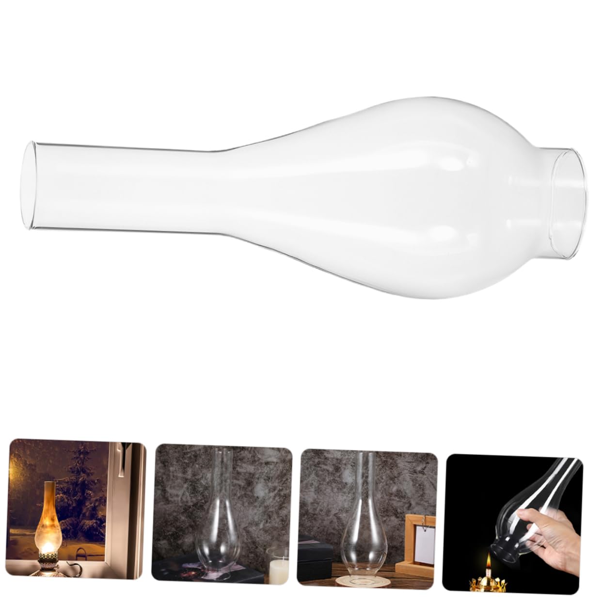 2piezas Pantallas Pequeñas Para Lámpara Aceite Vidrio Transparente Accesorio Decorativo