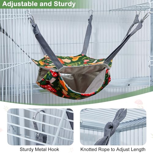 image for Glittme Ferret Hammock 4 Pack Ferrets Cage Accessories Washable Rat Ha
