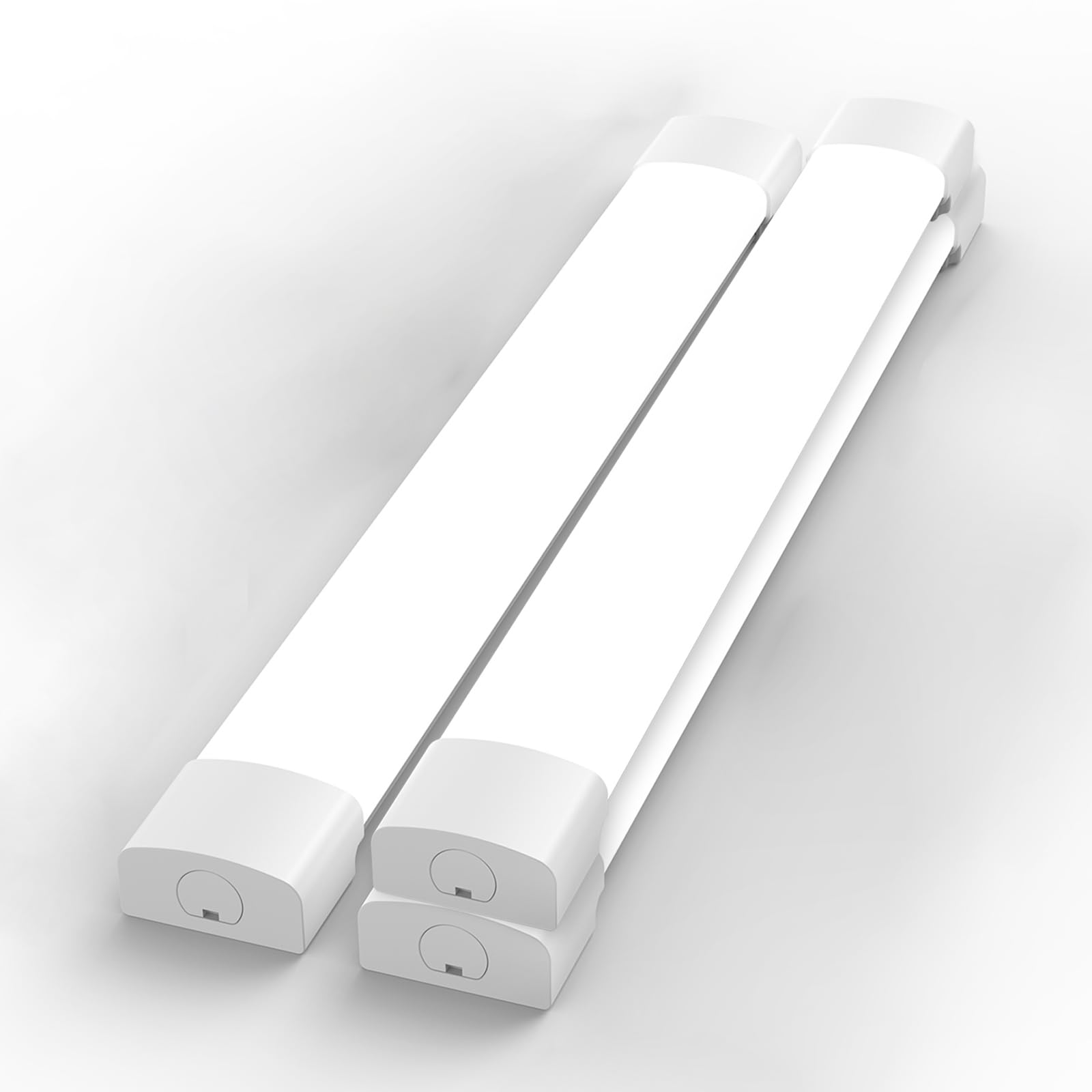 Amdelne 3PCS 6000k Led Batten Light, 120CM Plug in Wall Led Batten Light Daylight, IP66 Plug in Ceiling Light Strip for Garage, Office, Bedroom, White
