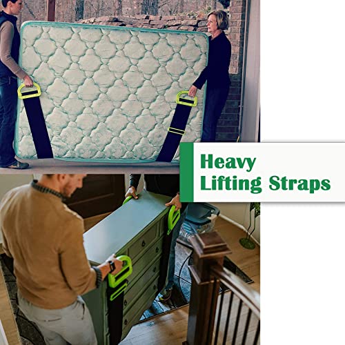 2 PCS Tragegurte Umzug, Transportgurt, 153CM Schwerlast Umzug Hebegurt Tragegurt - Lasten 600lbs, Einfaches Heben, Tragen, Bewegen von Boxen Möbeln Haushaltsgeräten
