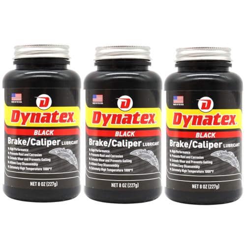Image of Dynatex Brake & Caliper Lubricant 8 oz Tub - High-Temp Bentone Grease, Graphite Fortified, Anti-Seize & EP Protection, Rust & Corrosion Resistant (3-Pack)