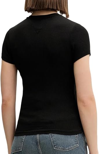 Tommy Hilfiger TJW SLIM ESS LOGO 1 RIB TEE EXT T-shirt Kadın