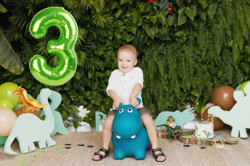40 Inch Green Number 3 & Mini Dinosaur Balloon, 3Rd 3 Years Old Birthday Decorations For Boy, Dinosaur Balloon For Three Rex Birthday Party Decorations, Large Number 13 For Party Decorations #TOP2
