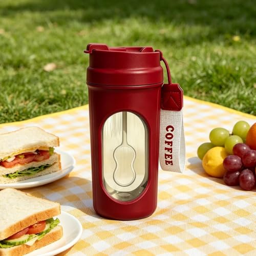 Taza mezcladora de café para el gimnasio, oficina y viajes con termo 4