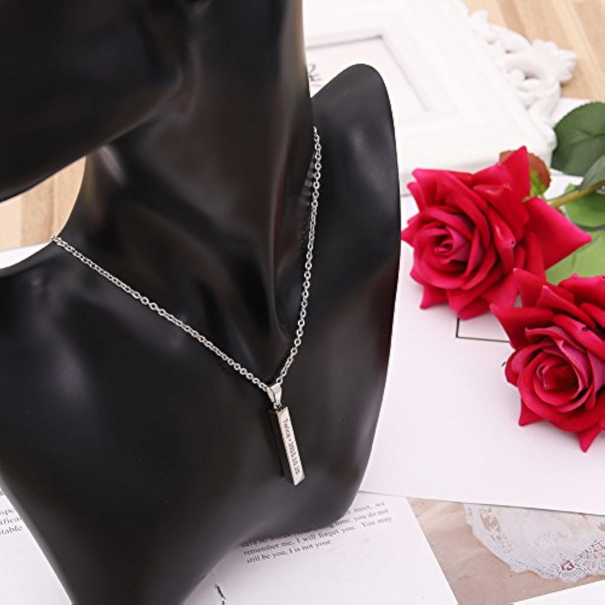 Kpop Twice Members Cuboid Bar Pendant Necklace