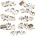 Wooden Train Set Deluxe 52 Pcs with Storage Gift Box Tunnel 9 Layouts Magnetic Trains STEM Montessori Toys Playset for Grandkids Toddler Boys Girls Kids 3+ compatible with Thomas Brio Melissa and Doug