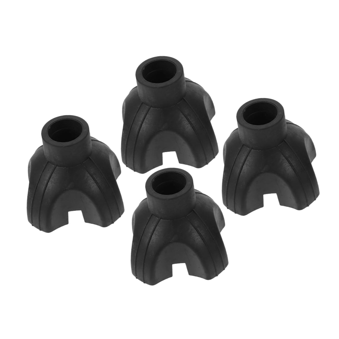 KOMBIUDA Replacement Walker Parts Walking Pole Tips 4pcs Stability Cane Tips Anti-Slip Universal Stick Accessories