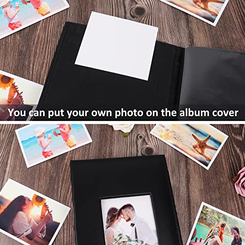 Photo Album 4X6 For 300 Photos Pictures Pu Leather Cover Black Inner Page For Wedding Albums Family Photo Book Baby Anniversary Pocket Vacation Birthday Christmas Photo Albums Gift (Black) #TOP5