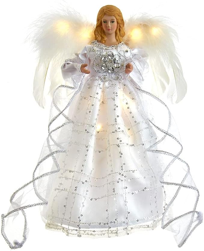 Kurt S. Adler BatteryOperated Silver and White Fairy