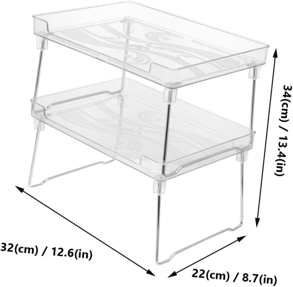 Multi-function Foldable Kitchen Spice Storage Rack Double-layer Desktop Storage Holder Seasoning Organizer for Cabinet and Countertop Use