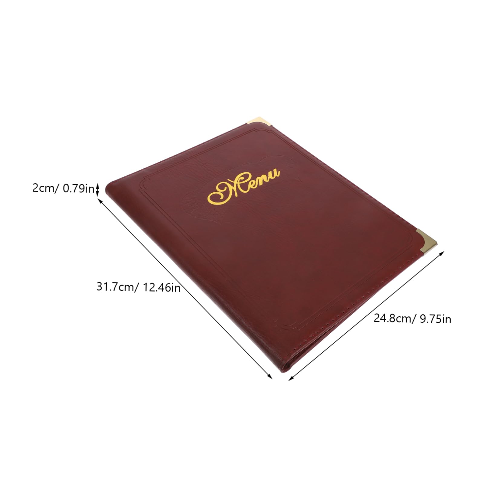 STOBAZA Restaurant Supplies 7 Page Menu Book Holder Sleek Leather Menu Cover Case for Settings