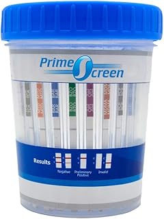 Prime Screen Multi-Drug Urine Test Cup 16 Panel Kit (AMP,BAR,BUP,BZO,COC,mAMP,MDMA,MOP/OPI,MTD,OXY,PCP,THC, ETG, FTY, TRA, K2) -[1 Pack]-CDOA-9165EFTK