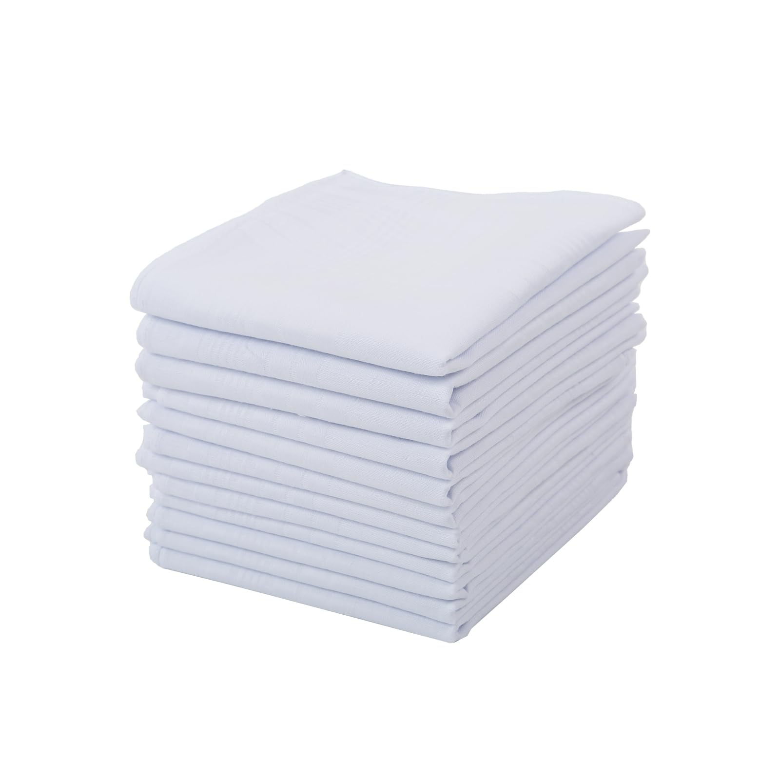 emlstyle Men's Handkerchiefs 100% Cotton Pocket white Handkerchiefs for men (medium)