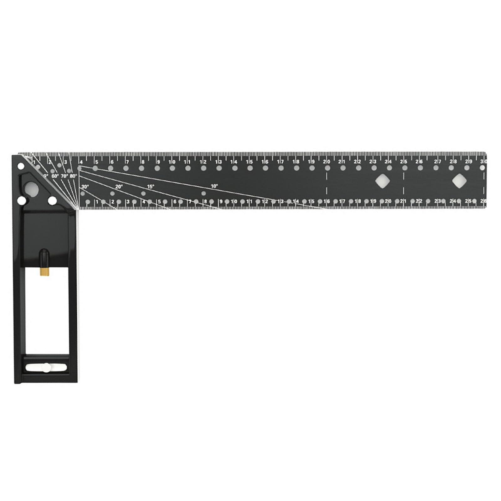 Muloo Carpenter Square Tool, Combination Square 12Inch/300mm, 15.7Inch/400mm, Angles Ruler,L Shape Square Ruler