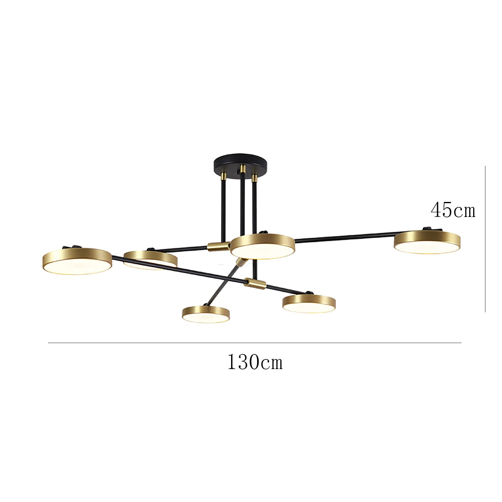 Nowoczesna lampa wisząca z połowy wieku, regulowana, łatwa w instalacji, lampa sufitowa LED do salonu, sypialni i biura, 130 x 45 cm