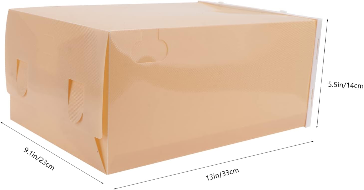 LABRIMP 2pcs Thickened Shoe Storage Box Footwear Case Transparent Design for Easy Organization Stackable Male Sneaker Container for Home Use