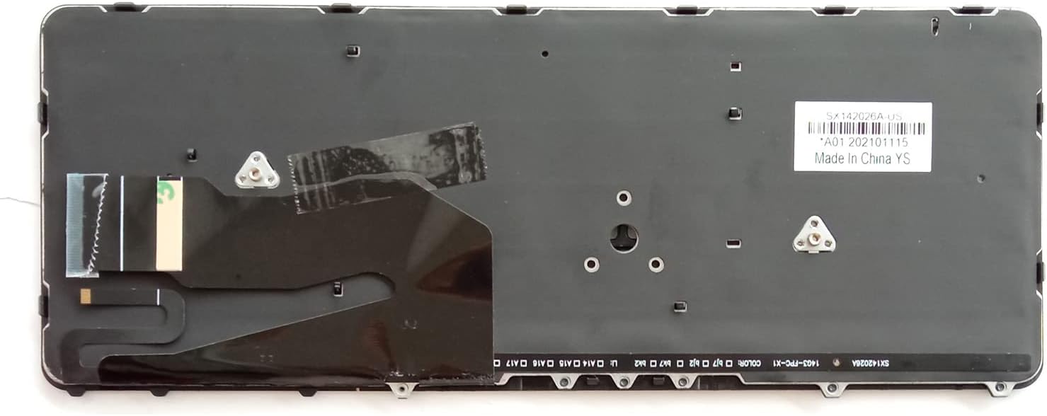 Laptop Replacement US Layout with Backlit (Without Pointer) Compatible with HP EliteBook 840 G1 G2 / 850 G1 G2 / 745 G1 G2/HP ZBook 14 Series (with Black Frame)