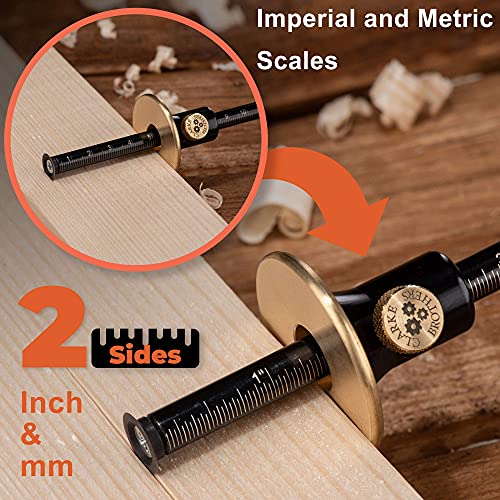 image for Clarke Brothers Wheel Marking Gauge - Woodworking Marking Scriber Kit 